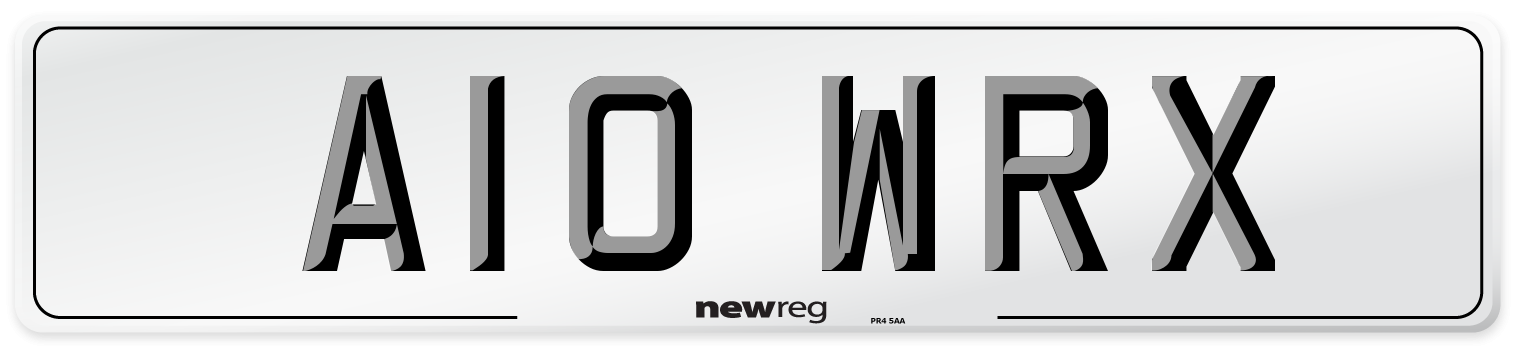 A10 WRX Number Plate from New Reg